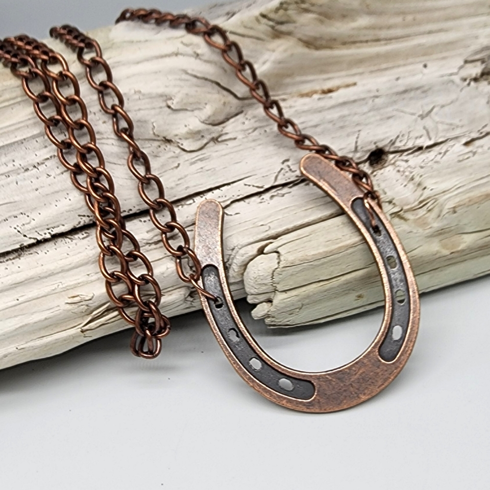 Iconic Ivana Ruzzo Designer Jewelry Copper Necklace Horseshoe Boho - Picture 6 of 9